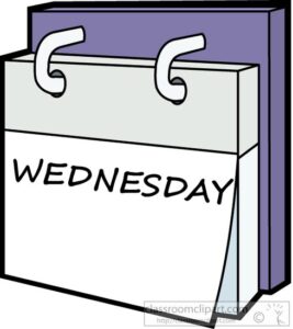 day week calendar wednesday Bromwell #39 s