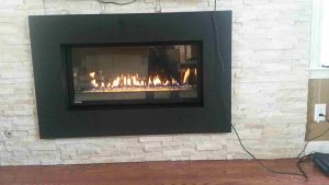 Scaled electric home fireplace providing warmth and comfort in Washington, DC