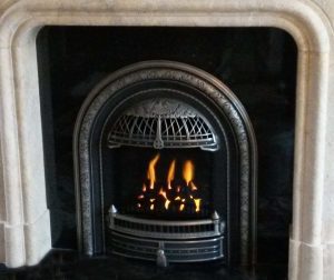 Modern Ley-style electric fireplace in Washington, DC