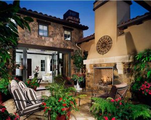 Modern Outdoor fireplace with sleek design by Bromwells The Fireplace People in Washington, DC. 