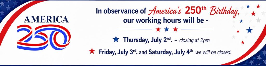 4th of July Hours at Bromwell's